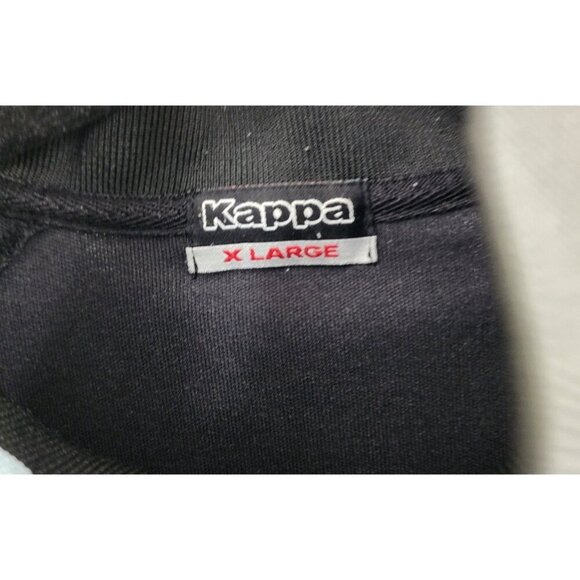 KAPPA Black Zip Up Soccer Track Jacket  Top Men's XLarge Cotton Poly Blend EUC - Picture 3 of 12
